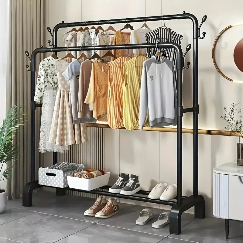 Atelier Rack — Perchero Doble con Estantes (Edición Importada) 1 año de Garantia - ClickStore Honduras