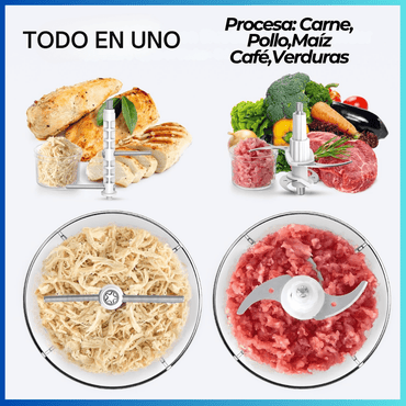 FoodMaster Pro™ – Procesador Eléctrico Multifunción 1,5 L, 250 W, Cuchillas de Acero Inoxidable - ClickStore Honduras