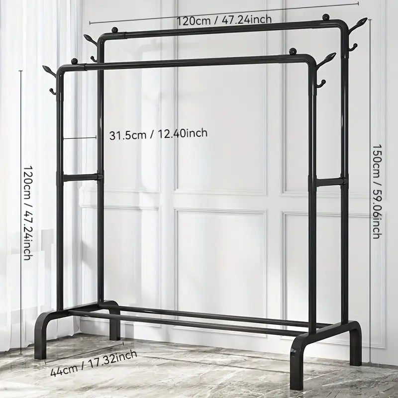 Atelier Rack — Perchero Doble con Estantes (Edición Importada) 1 año de Garantia - ClickStore Honduras