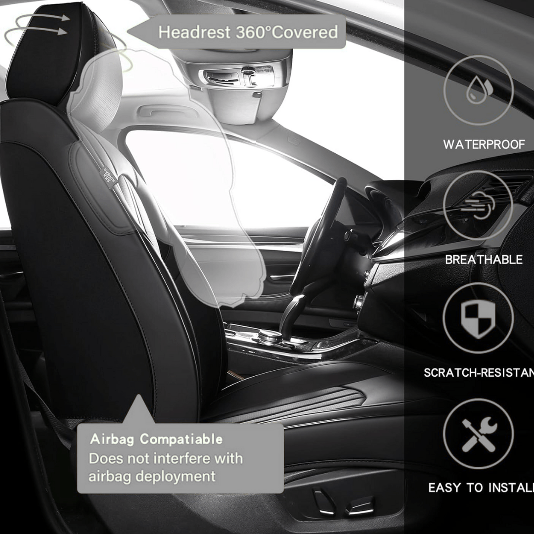 AutoShield Pro™ – Kit de Fundas Impermeables de Cuero Nappa para Auto ( Universal Fit ) - ClickStore Honduras