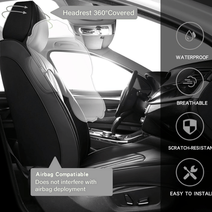 AutoShield Pro™ – Kit de Fundas Impermeables de Cuero Nappa para Auto ( Universal Fit ) - ClickStore Honduras