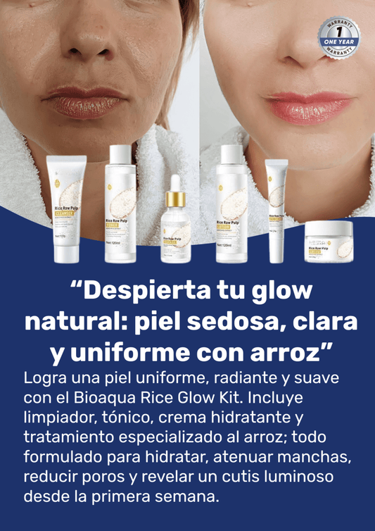 Bioaqua Rice Glow Kit – Rutina Completa Iluminadora Facial - ClickStore Honduras