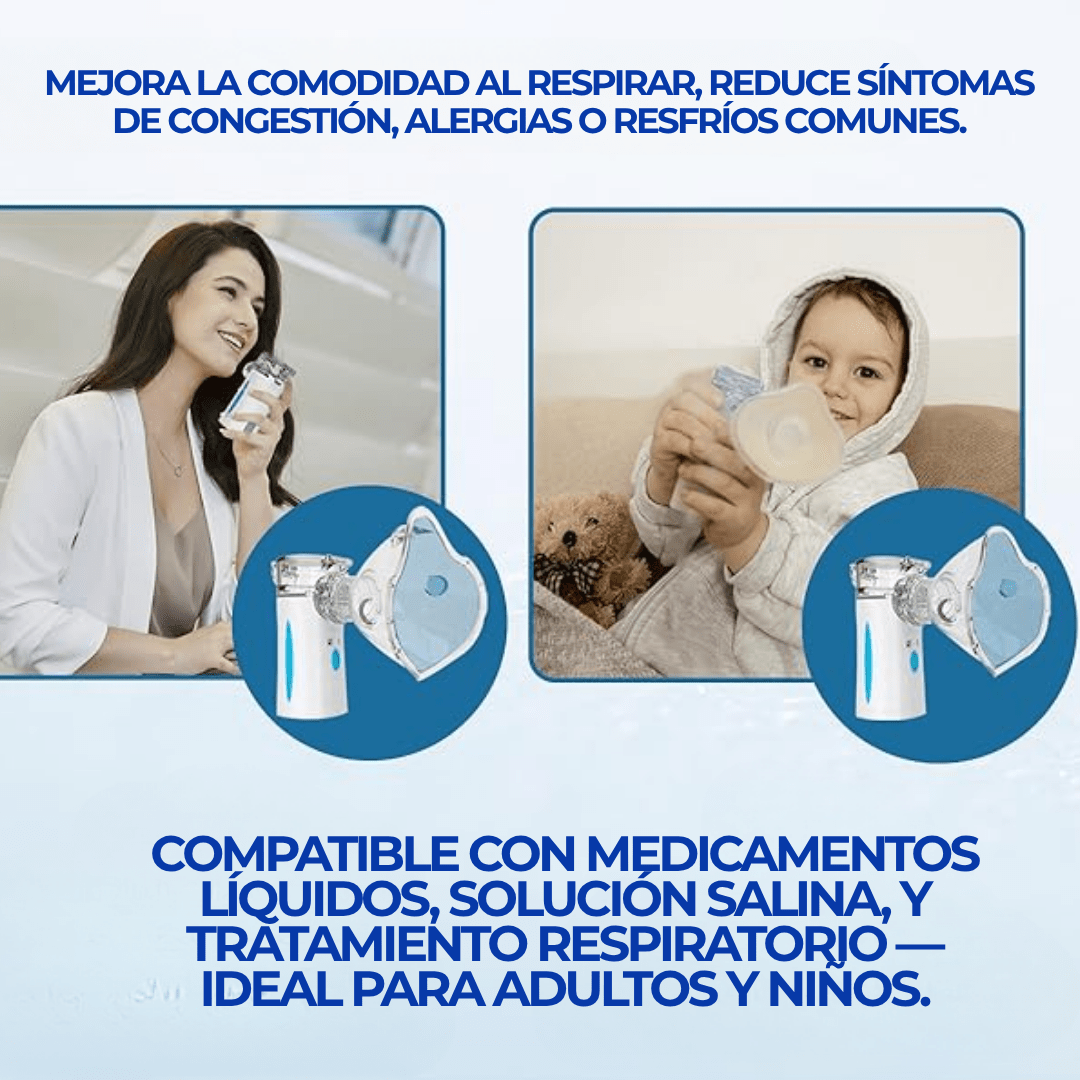 BreatheEase Ultra™ – Nebulizador Ultrasónico Doméstico con Tecnología Mesh Vibra™ - ClickStore Honduras