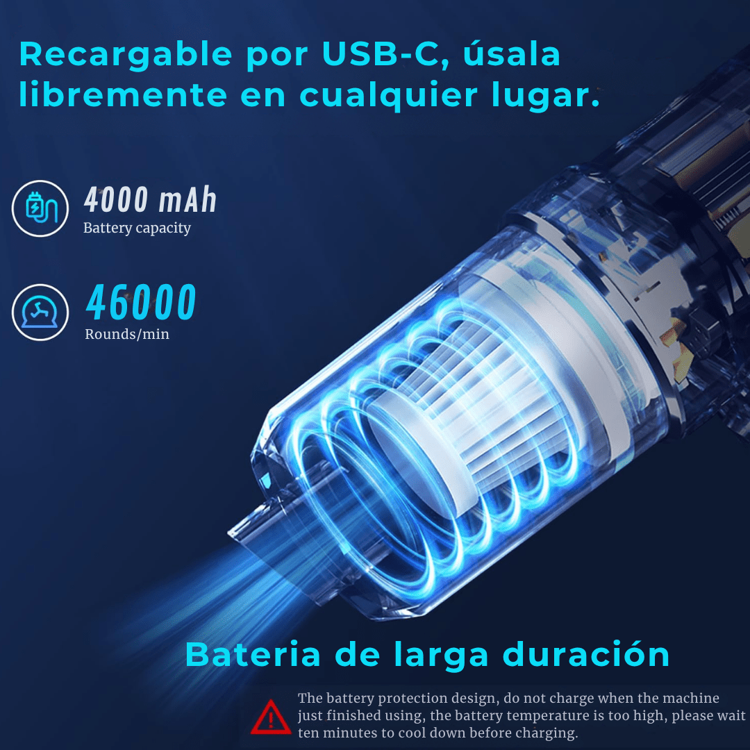 DustKiller™ – Aspiradora Inalámbrica de Alta Potencia Garantía 12 meses - ClickStore Honduras