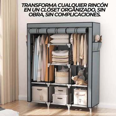 EasyCloset Go™ – Armario Portátil Modular con Estantes y Bolsa Protectora - ClickStore Honduras