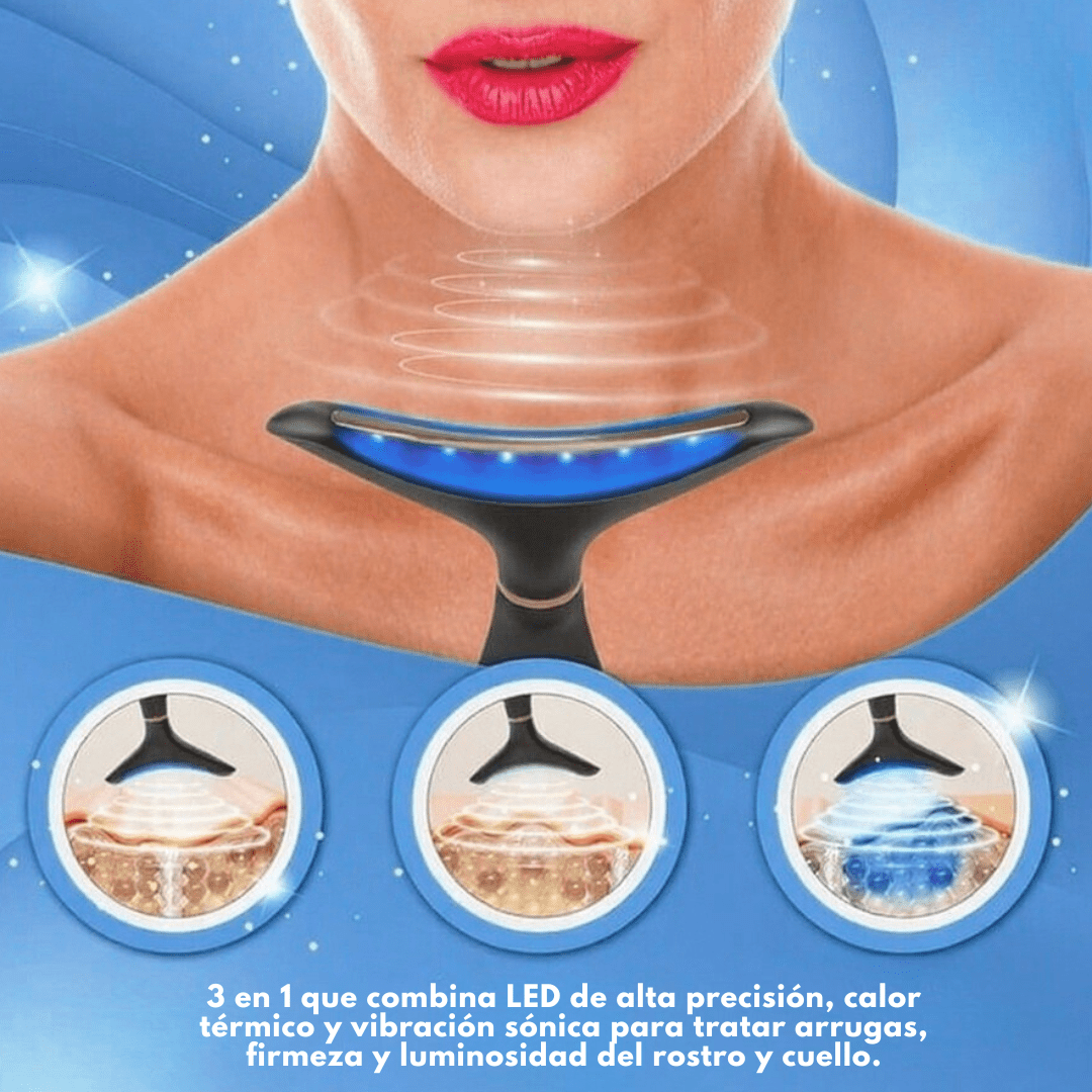 GlowLift Pro™ – Dispositivo Facial LED 3 en 1 con Tecnología GoldRadiance™ - ClickStore Honduras