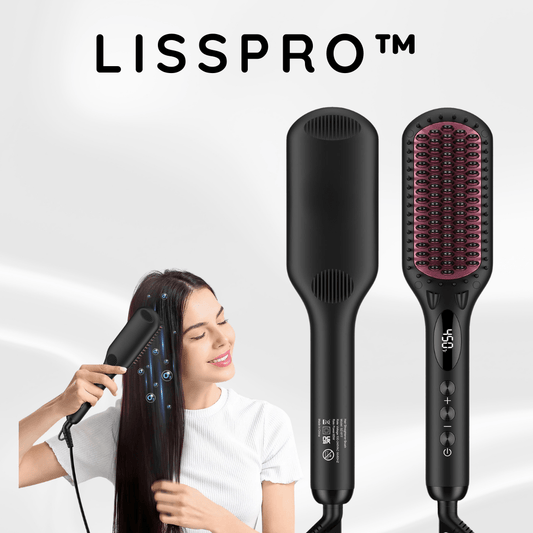 LissPro™ – Cepillo Alisador Profesional de Cabello con Tecnología Anti - Frizz 12 MESES GARANTIA - ClickStore Honduras