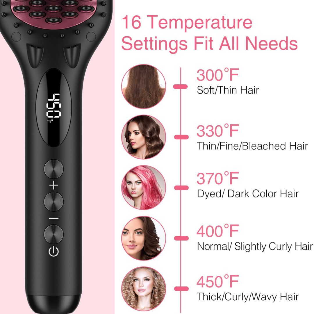 LissPro™ – Cepillo Alisador Profesional de Cabello con Tecnología Anti - Frizz 12 MESES GARANTIA - ClickStore Honduras