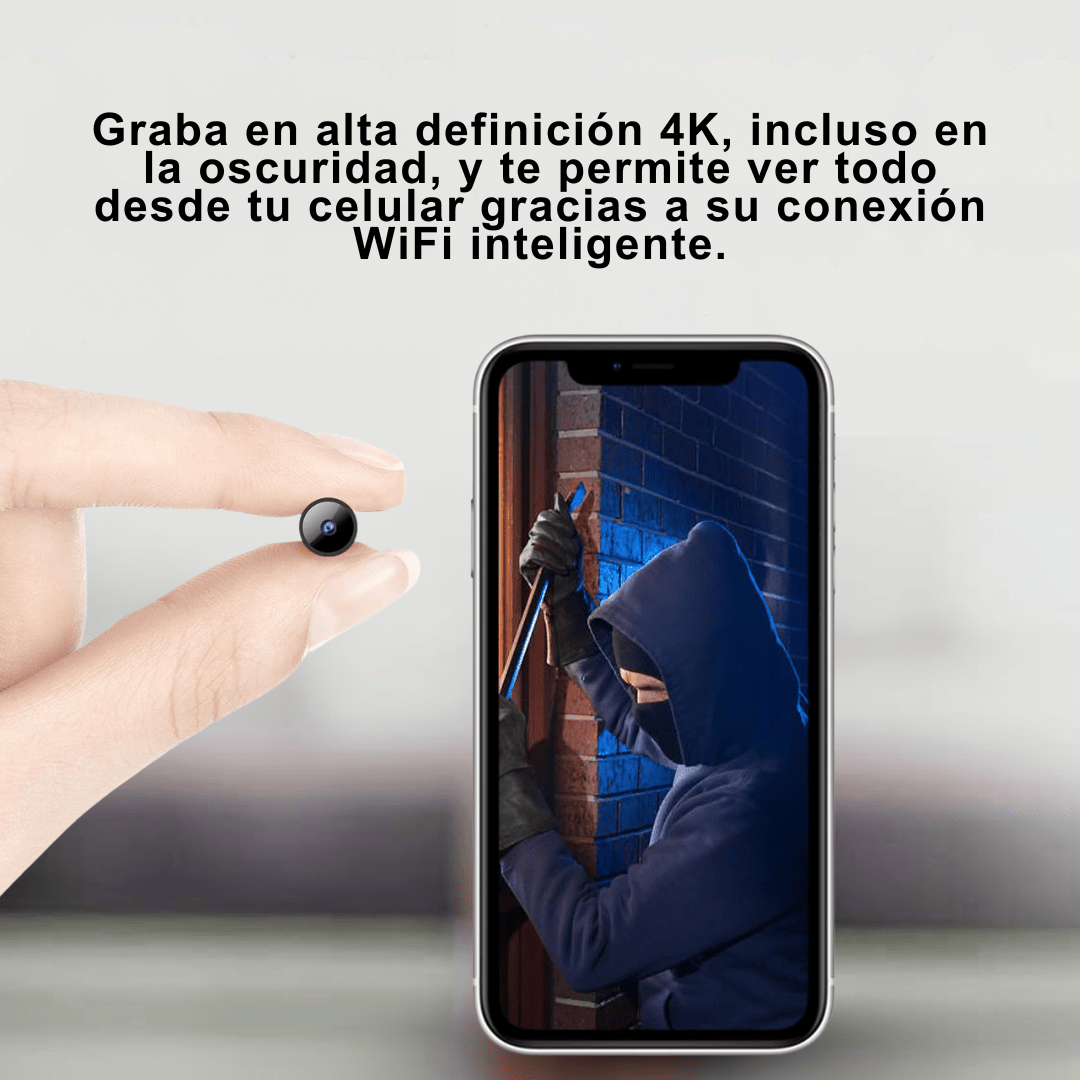 Micro Cámara Portátil 4K de Seguridad Inteligente. - ClickStore Honduras