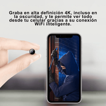 Micro Cámara Portátil 4K de Seguridad Inteligente. - ClickStore Honduras