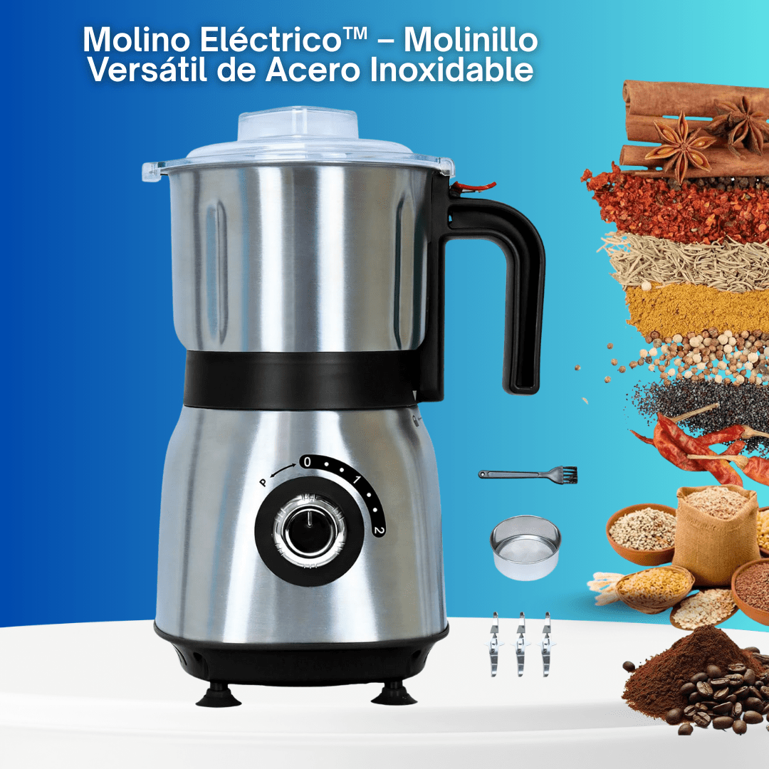 Molino Eléctrico™ – Molinillo Versátil de Acero Inoxidable - ClickStore Honduras