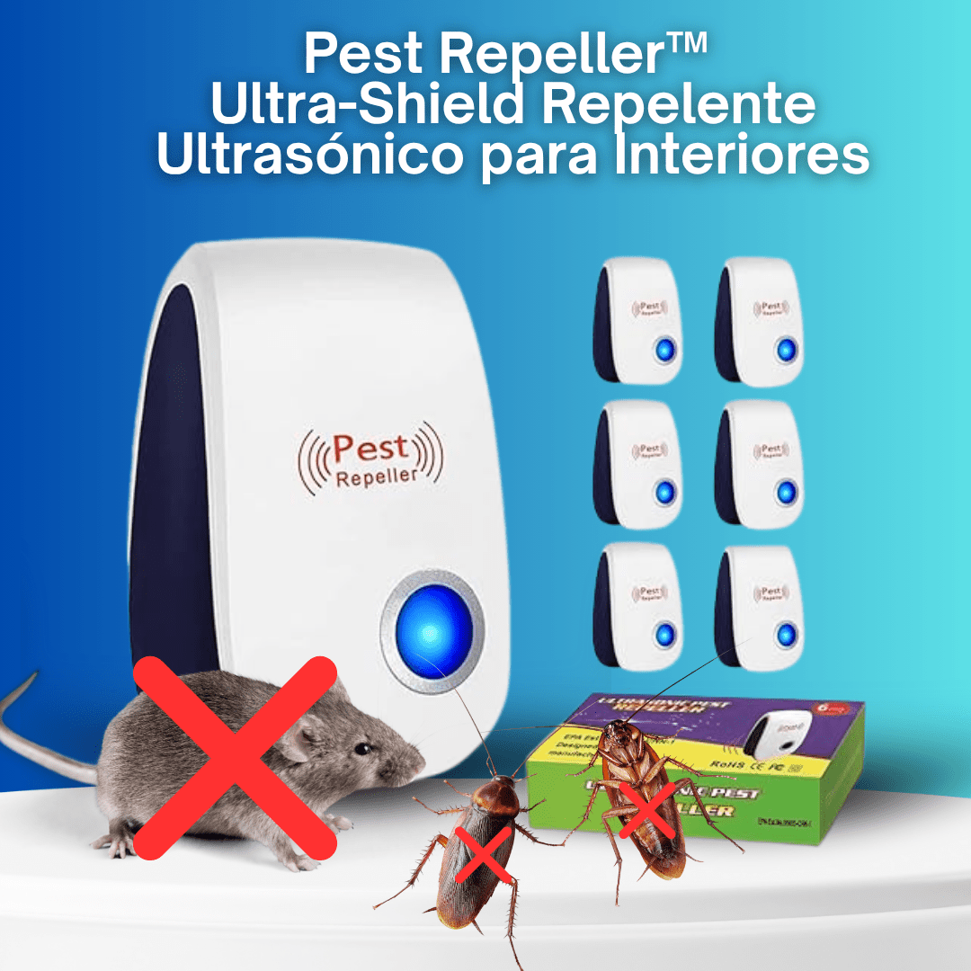 Pack Pest Repeller™ Ultra - Shield – Repelente Ultrasónico Electrónico de Plagas (Paquete de 6) - ClickStore Honduras