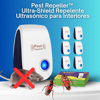 Pack Pest Repeller™ Ultra - Shield – Repelente Ultrasónico Electrónico de Plagas (Paquete de 6) - ClickStore Honduras